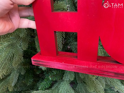 Chữ gỗ HO HO HO Decor Noel vui nhộn C17cm [Độc đáo] CHUGO-19